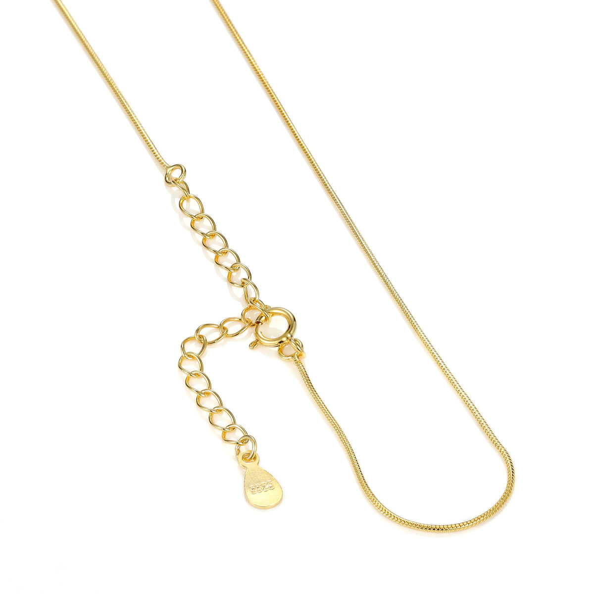 REDheart Custom 925 Sterling Silver Thin Chain Italy Link Adjustable Box Cross Singapore Gold Plated Necklace Fine Jewelry