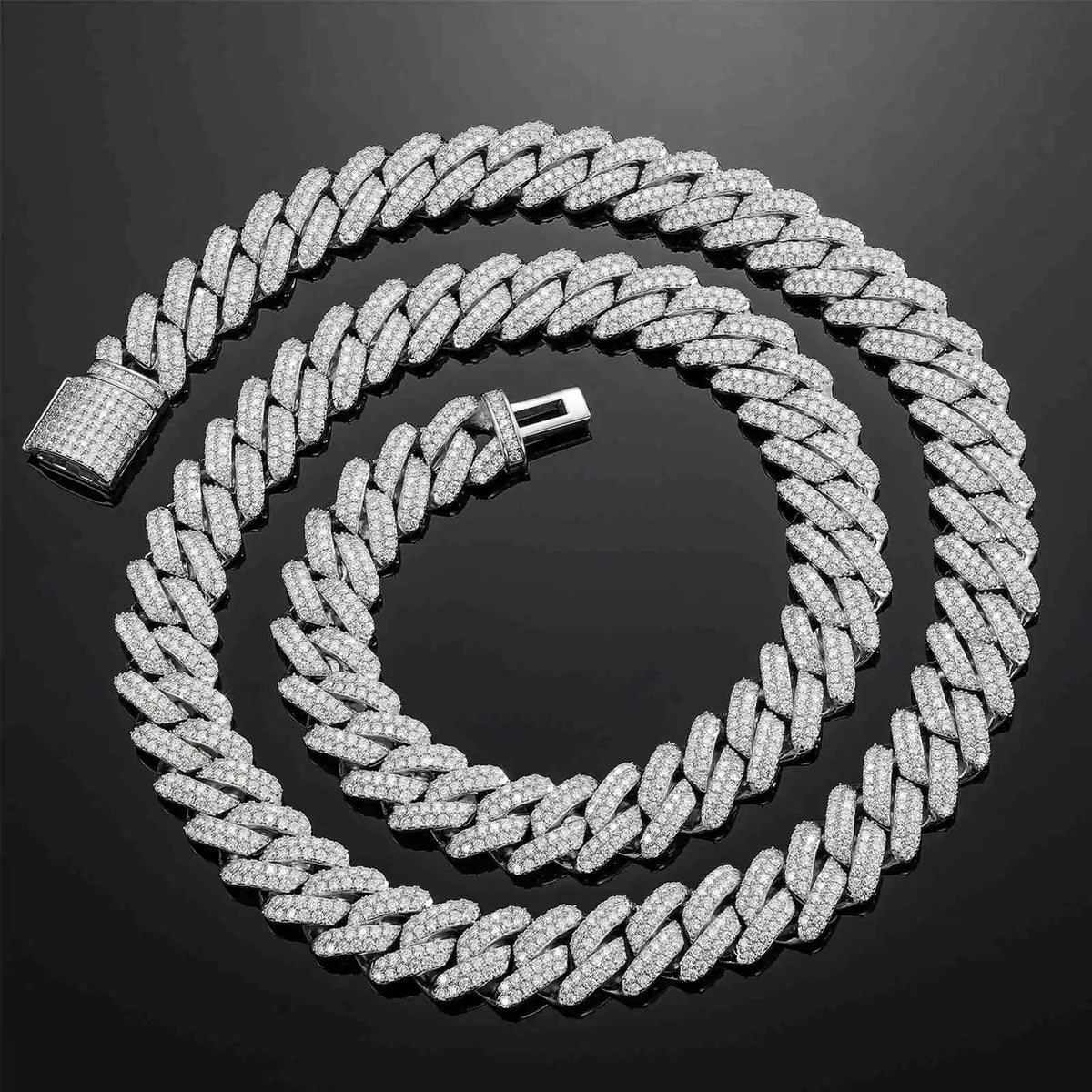 Fashion Mens Hip Hop Jewelry Gift Wholesale 20mm Gold Plated Brass 3 Rows AAAAA CZ Diamond Iced Out Cuban Link Chain Necklace