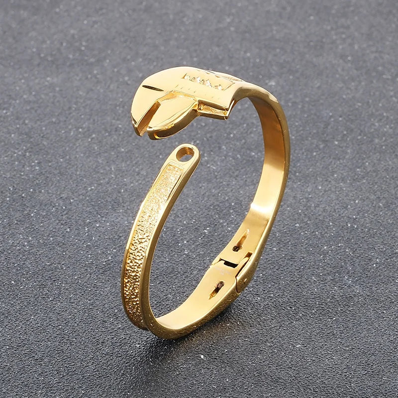 KALEN Men Cool Stainless Steel Fashion Bracelets & Bangles Open Cuff Wrench Charm Bracelet