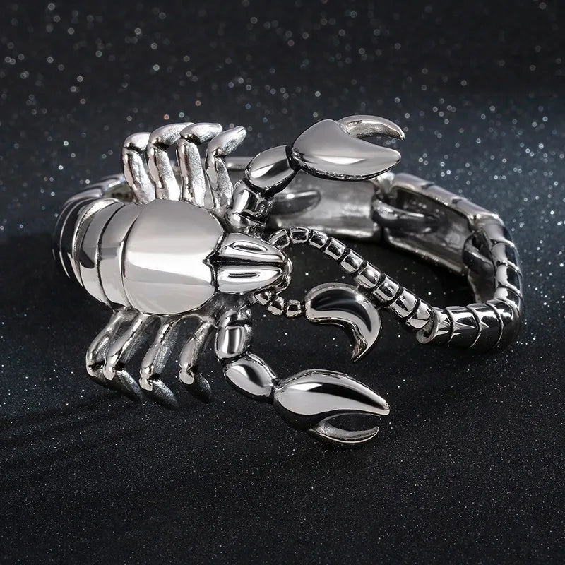 Kalen Trendy Bold Casting Creative Scorpion Bracelet Domineering Animal Stainless Steel Hand Jewelry Factory Wholesale