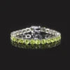Gemfiori Abiding OEM ODM Colored Gemstone 5MM 7IN 11g 925 Silver Garnet Citrine Peridot Topaz Natural Gemstone Tennis Bracelet