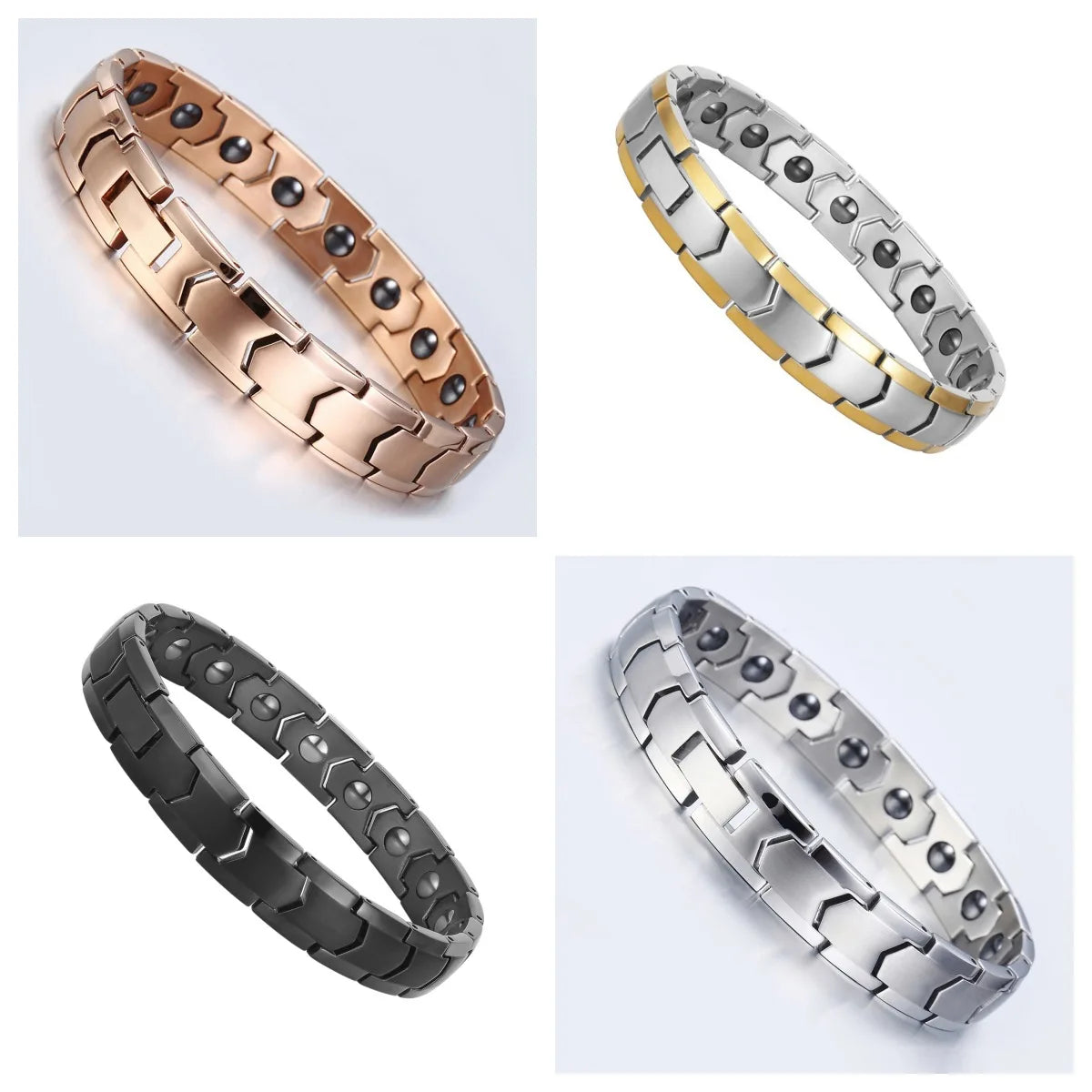 NewLife - Magnetic Tungsten Channel-Set Link Bracelet