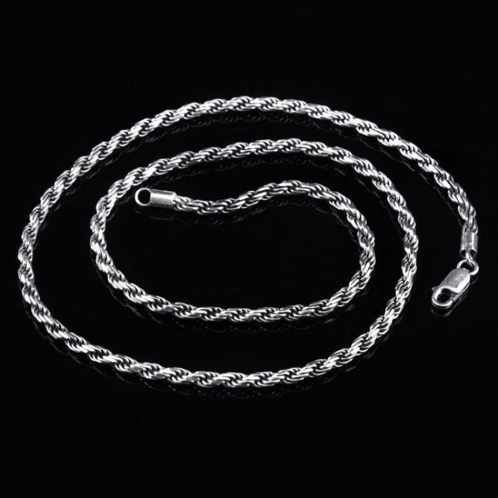 REBEL VIKING 925 Sterling Silver Vintage Chain Necklace