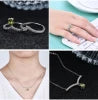 ArtistA C8141 Abiding Exquisite Natural Colored Gemstone Genuine Peridot Garnet Swiss Blue Topaz 925 Silver Rings Necklace Jewelry Set