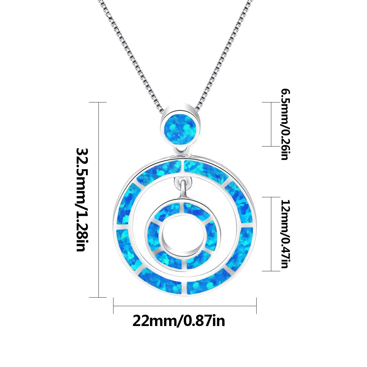 Chic Double Circle Motif Necklace Aobao Geometric Pendant Fashion Jewelry