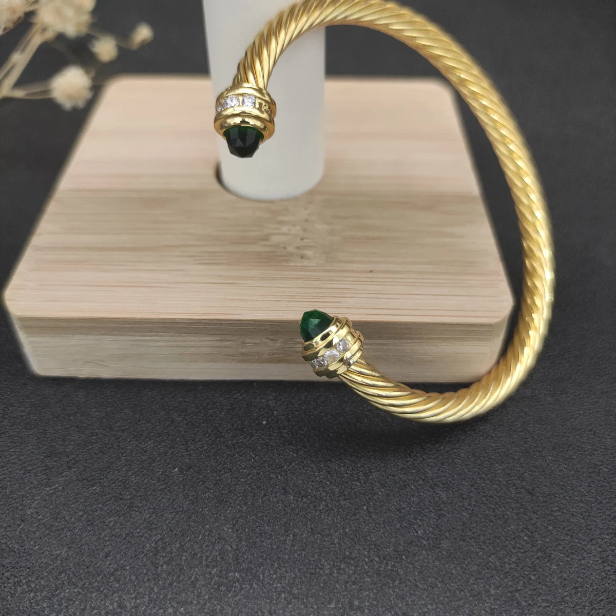 FASHIONISTA DY High-Quality 5mm Gold-Plated Diamond-Set Fashion Bracelet, Unisex Silver-Plated Diamond-Set Bracelet, Jewelry