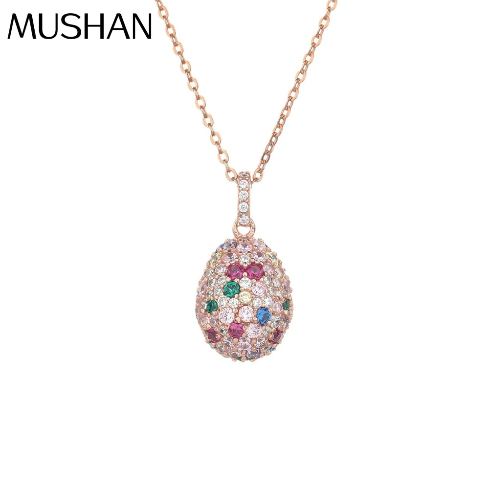 MUSHAN Jewelry Factory S925 Silver Rose Gold Pure Silver Jewelry High-End Necklace Exuding Sense of Sophistication