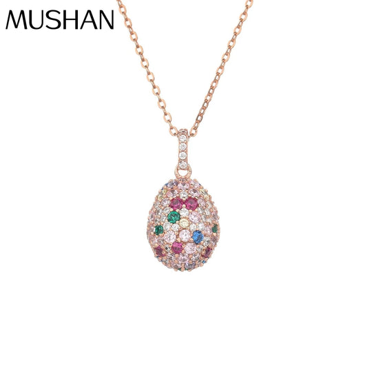 MUSHAN Jewelry Factory S925 Silver Rose Gold Pure Silver Jewelry High-End Necklace Exuding Sense of Sophistication
