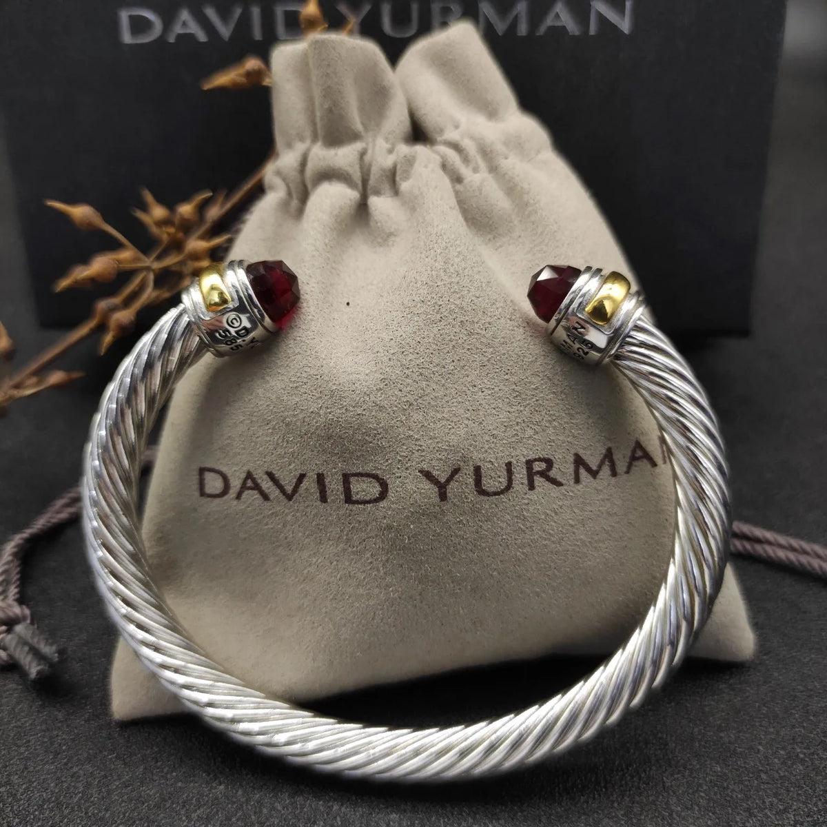 FASHIONISTA DY High-Quality 7mm Silver-Plated Diamond Fashion Bracelet, Fashionable Silver-Plated Colored Gemstone Bangle, Jewelry
