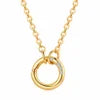 Gioiellieri 18K Solid Gold Bezel Diamond Necklace Lab Grown Brilliant Cut IGI Certified Customized Fine Jewelry