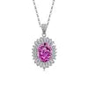 New Arrival 925 Silver Fine Jewelry Set High Quality Fashion Gemstone Adjustable Colorful Pendant Necklace for Women Gifts