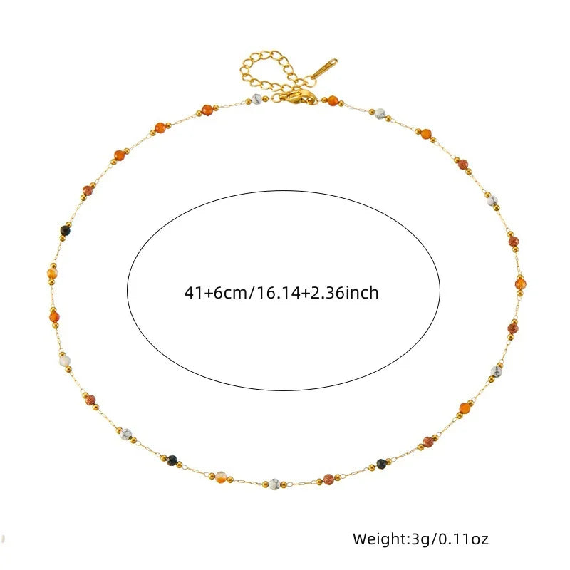 Gold Beaded Chain Necklace, Bracelet & Anklet Jewellery Set | Boho Fashion Set