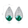 Gemfiori Anster High Quality S925 Lab Grown Emerald Earring Stud Dainty Gemstone Stud Earrings for Women Daily Wear Gift