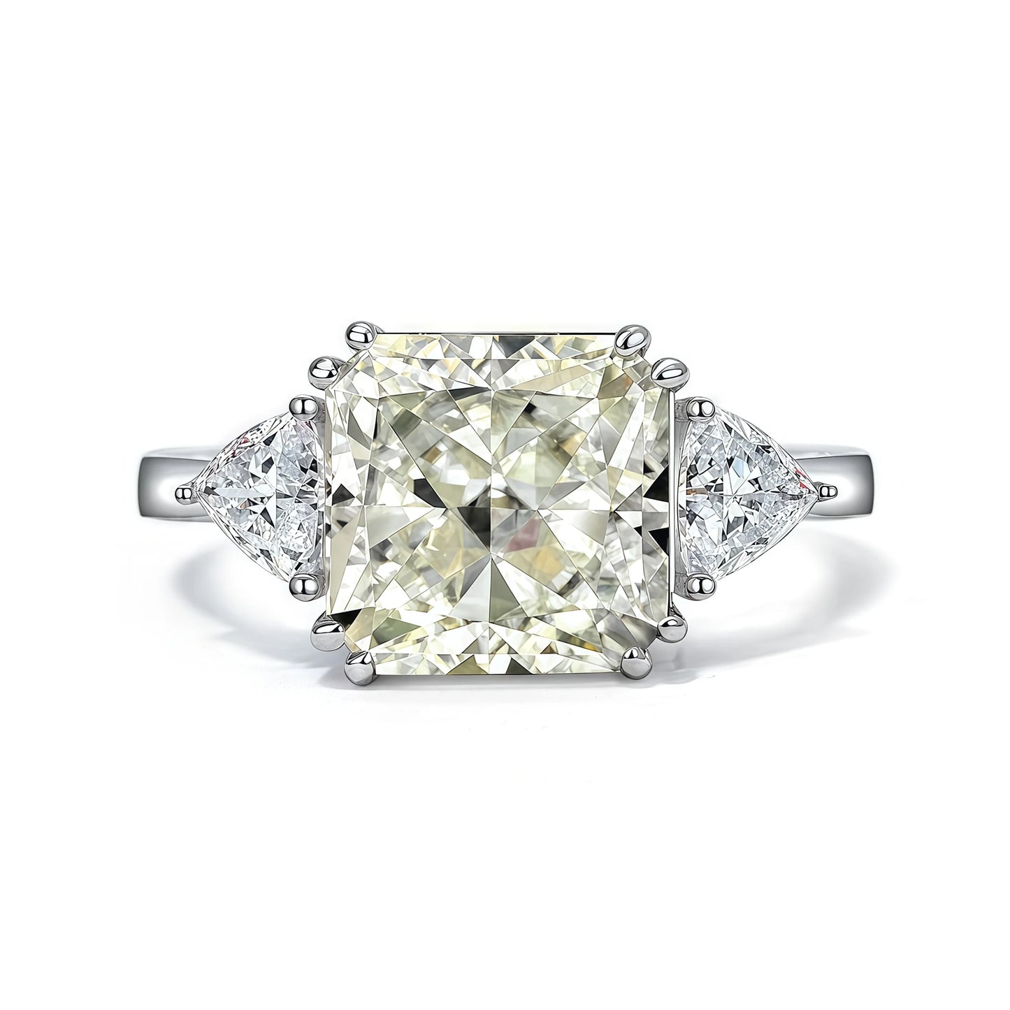 MUSHAN Jewelry Factory 5ct High Carbon Diamond Rhodium Plated S925 Sterling Silver Luxury Wedding Engagement Rings Women's