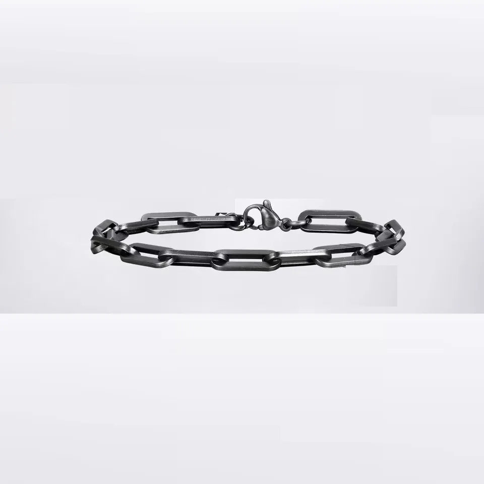 Black Color Cuban Link Bracelet for Men Stainless Steel Chunky Bracelets Exquisite Turkish Jewelry Wholesalers ALN25121184