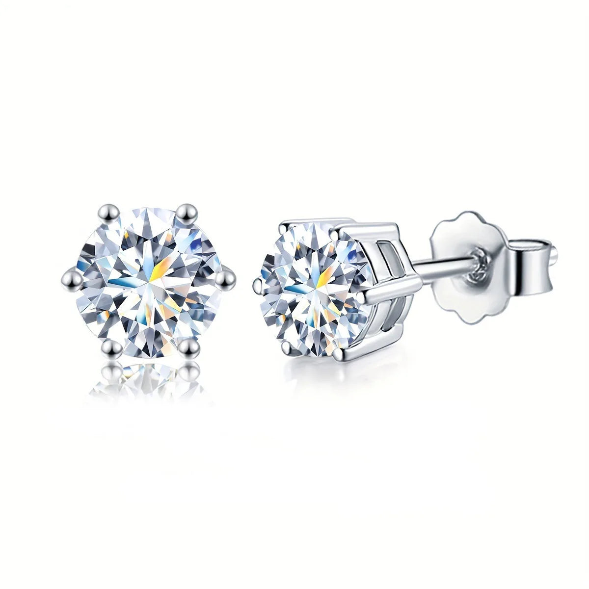 ArtistA Moissanite Jewelry Stud Earrings Classic Heart Vvs2 Moissanite GRA Certificate 925 Earrings Silver Jewelry for Women