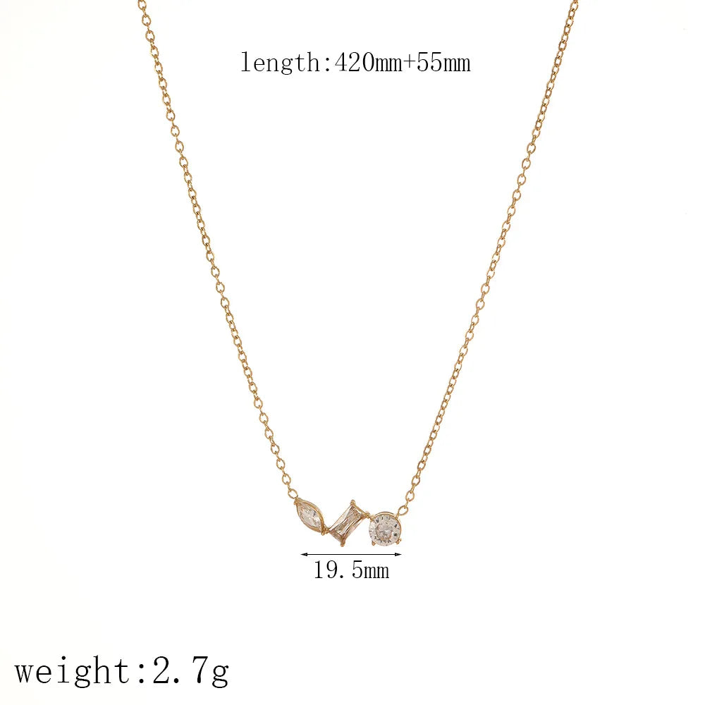S&S 18K Gold Plated Stainless Steel Zircon Necklace, Bracelet & Anklet | 14 Styles