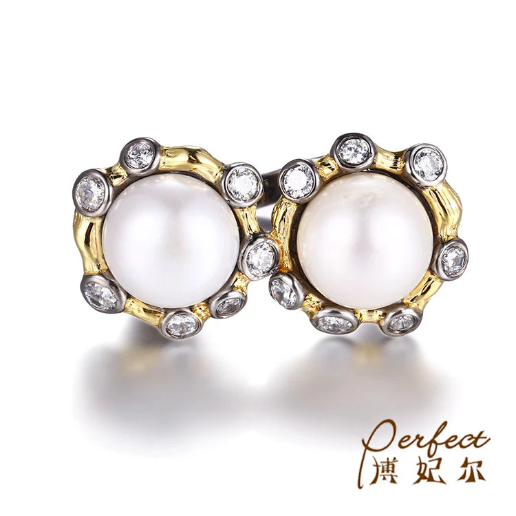 Customized Jewelry Wholesale Pearl Recycled Sterling Silver 925 Ring
