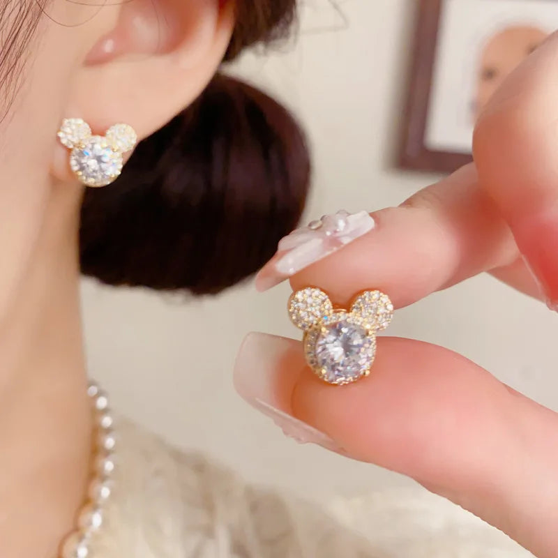 Hot Selling Fashion Unique Necklace and Earrings Set with Zircon Classic Real Gold Plated Jewelry Set for Women