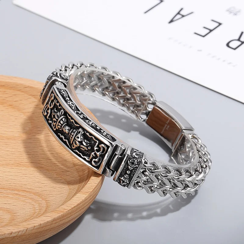 KALEN 21cm Wholesale Stainless Steel Woven Bracelet Homme Mesh Chain Bracelets Jewelry