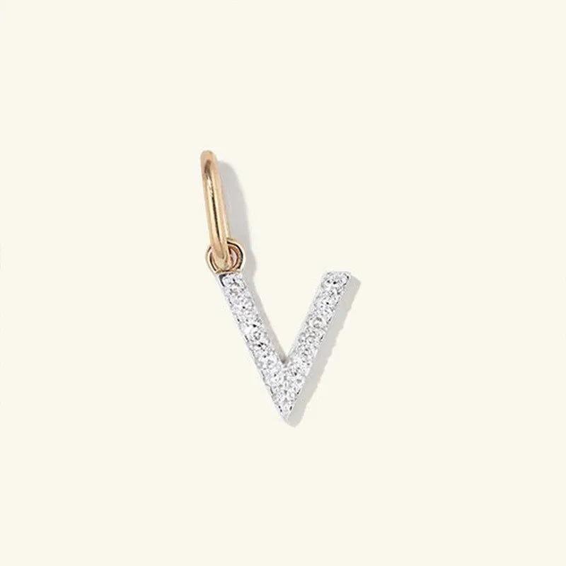 REDheart Fashion Jewelry 925 Sterling Silver Full Zircon Sparkling 26 Letters Pendant Necklaces Women Luxury Silver Necklace