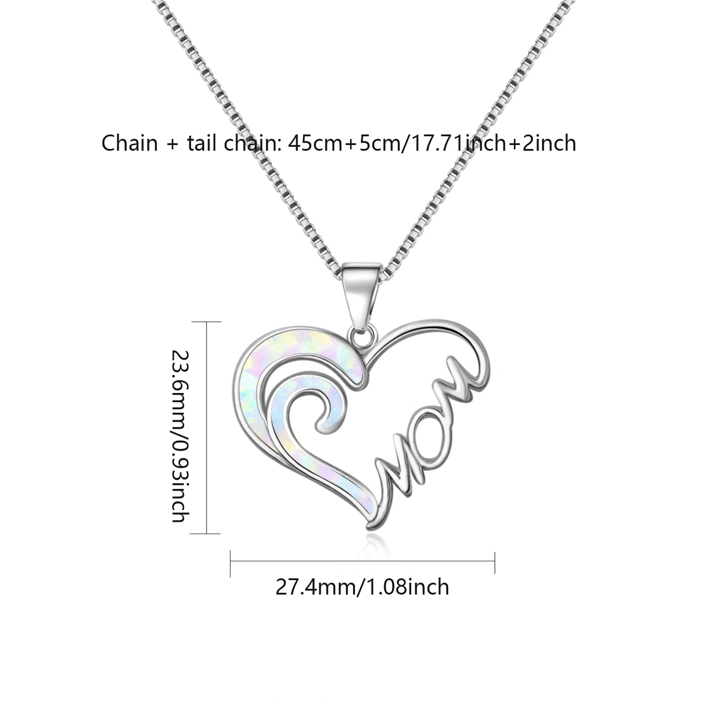 TikTok INS Wind Hawaii Beach Explosion Brass Opal Love Pendant Necklace Cute Style Children's Wholesale Inlaid Charms