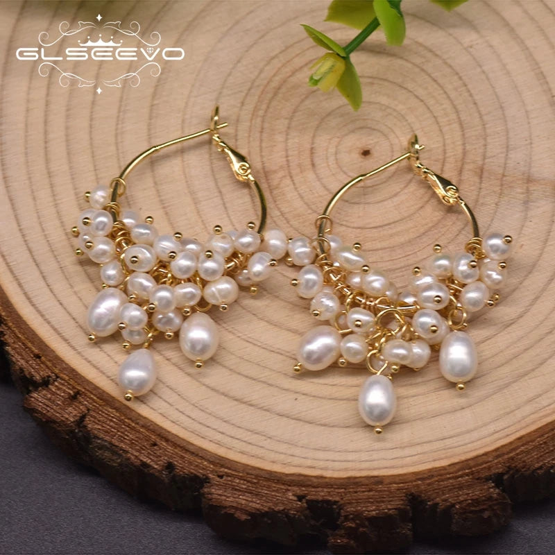 Pure Natural Freshwater Pearl Earrings Luxurious Simplicity Wedding Birthday Party Gifts Handmade Jewelry  Earrings Bulk