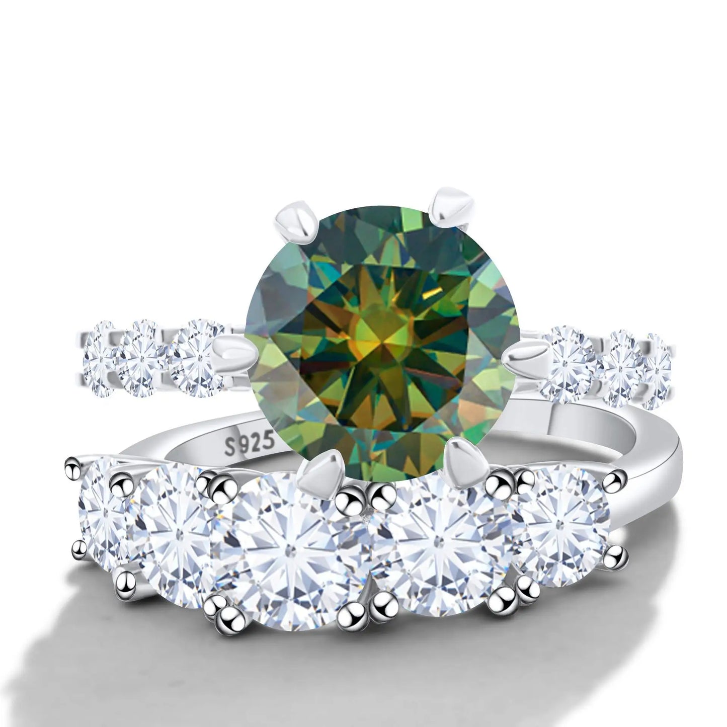 Factory 7.8ct Moissanite Luxury Ring Set with GRA Certificate diamond 925 Sterling Silver Jewelry diamond Ring for Her Wedding