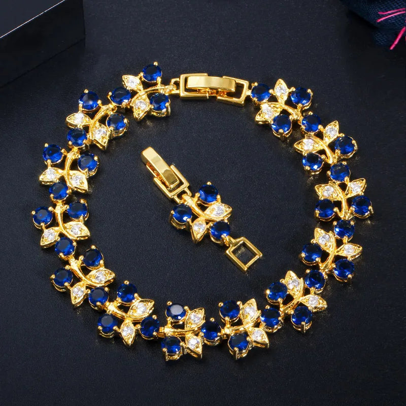 XOTICA Trendy 18K Gold Plated Women's Bracelet AAA Zirconia Geometric-shaped 18K Gold Plated Jewelry Accessory for Anniversaries