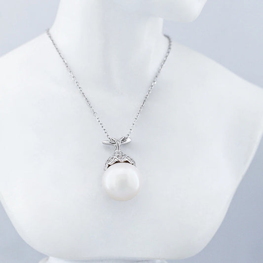 Akoya Pearl 925 Silver Jewelry Fashion Necklace Unique Design Jewelry Necklace AAAAA Natural Seawater Round Pearl Necklace