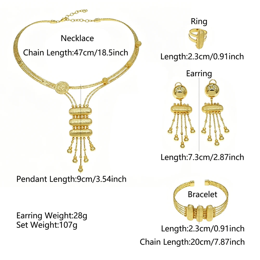 Italian Jewelry Set Alloy Brazilian Jewelry Sets Wedding Party Pendant Necklace Bracelet Ring Earrings Jewelry Set  HS2601425