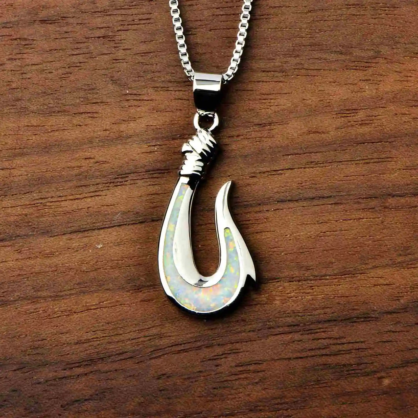 Ocean Theme fish hook Necklace Aobao Opal Inlaid Starfish Detail Fashion Jewelry