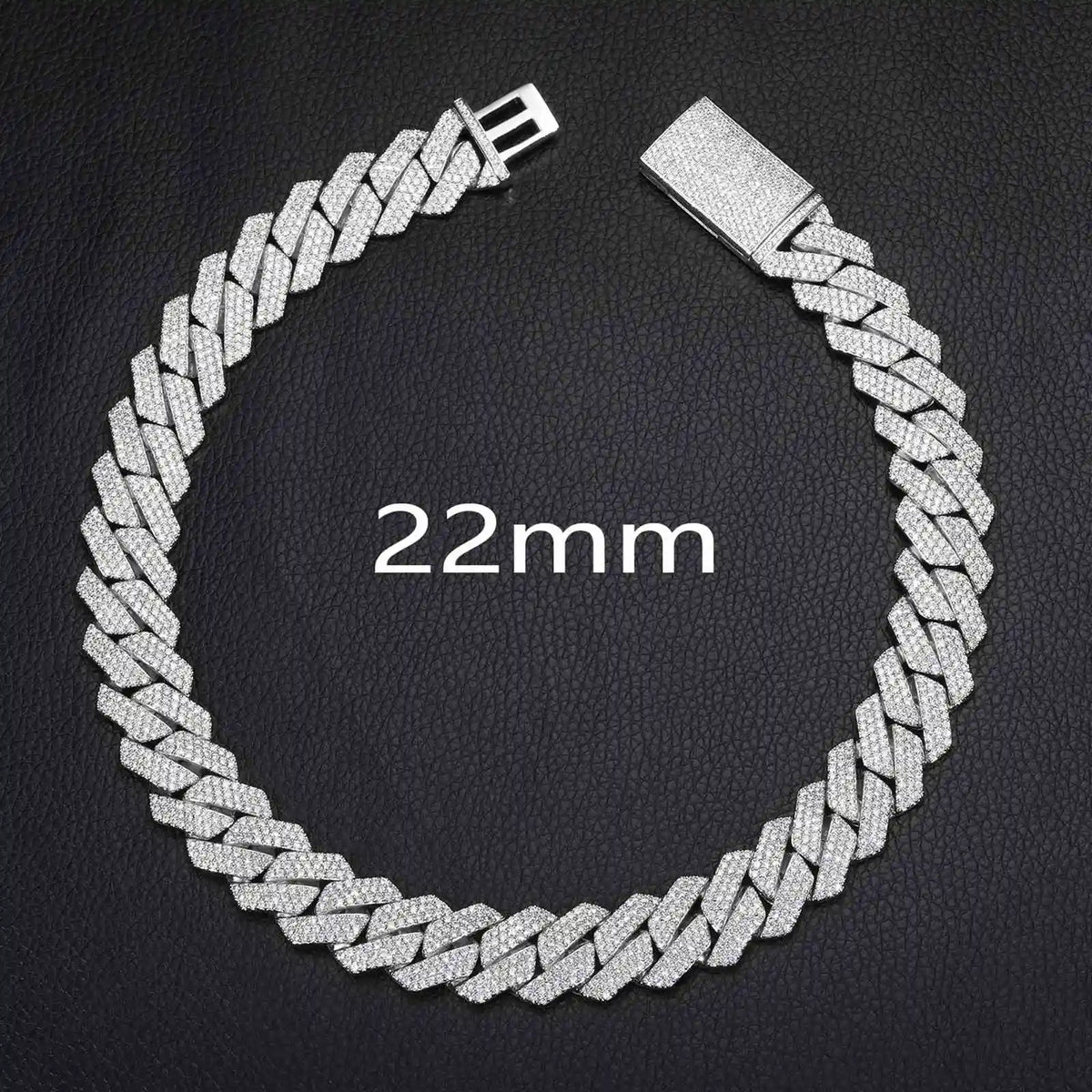 Wholesale Hip Hop Jewelry Fashion 8mm-22mm Gold Plated Brass Prong CZ Diamond Iced Out Cuban Link Chain Necklace for Men Women