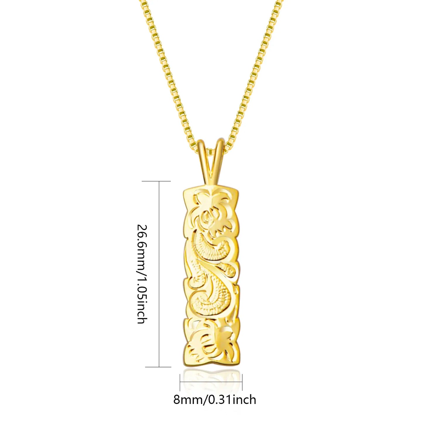 Boho TikTok Trendy Square Shape Pendant Necklace-Copper Sweater Chain Link Chain Wholesale Jewelry