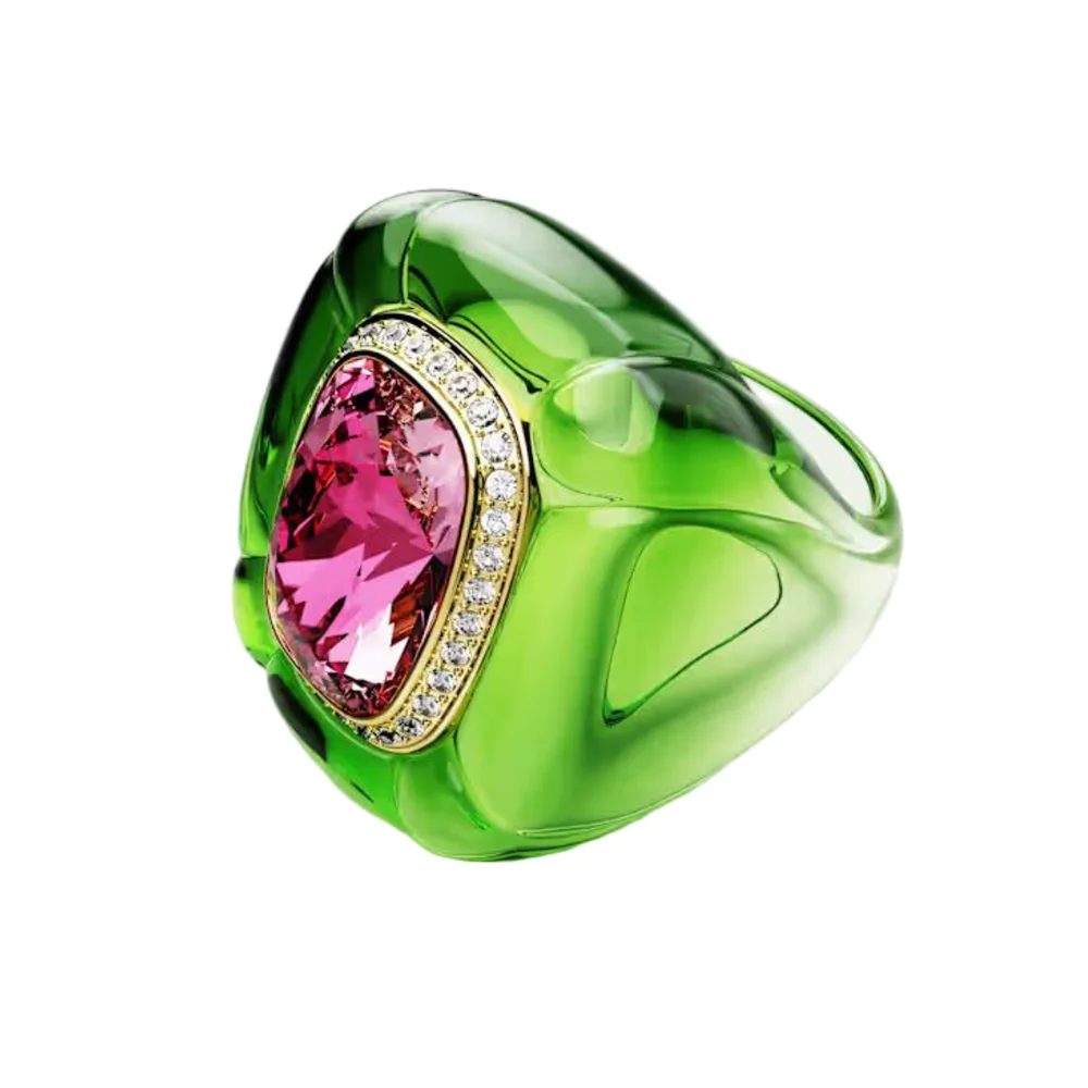 S&S Exquisite Copper Vintage Luxury Finger Ring Zircon Gorgeous Glossy Surface for Wedding Engagement Anniversary Parties Holiday