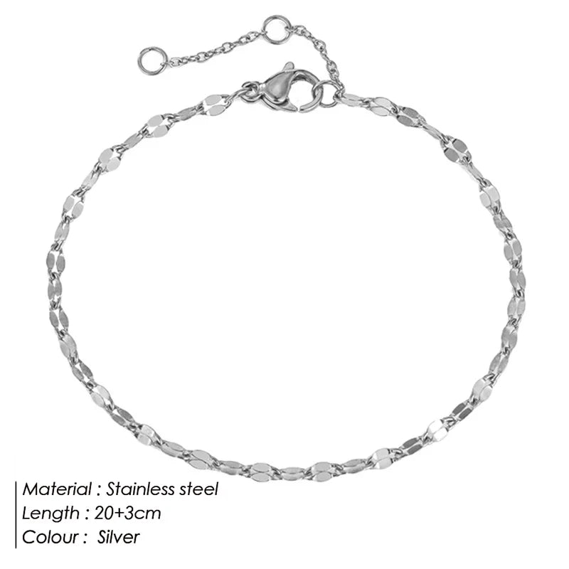 EManco NEW Dainty Lip Chain Anklet Fashion Beach Lace Ankle Chain Foot Jewelry Accessory for Women Gift Wholesale