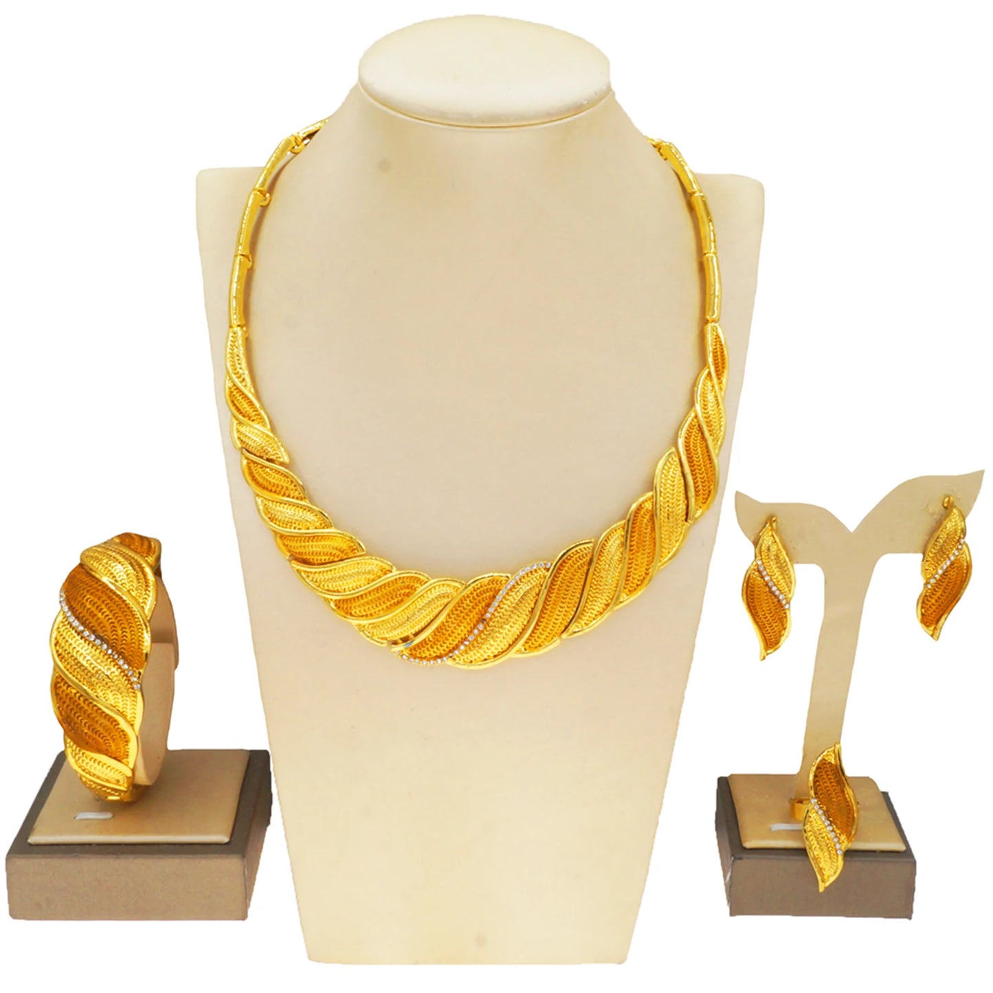 Zhuerrui Latest Bridal Gold Jewelry Sets Fashion Silver Bead Necklace Jewelry Set Beautiful Woman Festival Gifts HA2338914