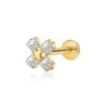S&S ASTM F136 Titanium Zircon Labret & Nose Stud | Gold & Silver | 8 Designs