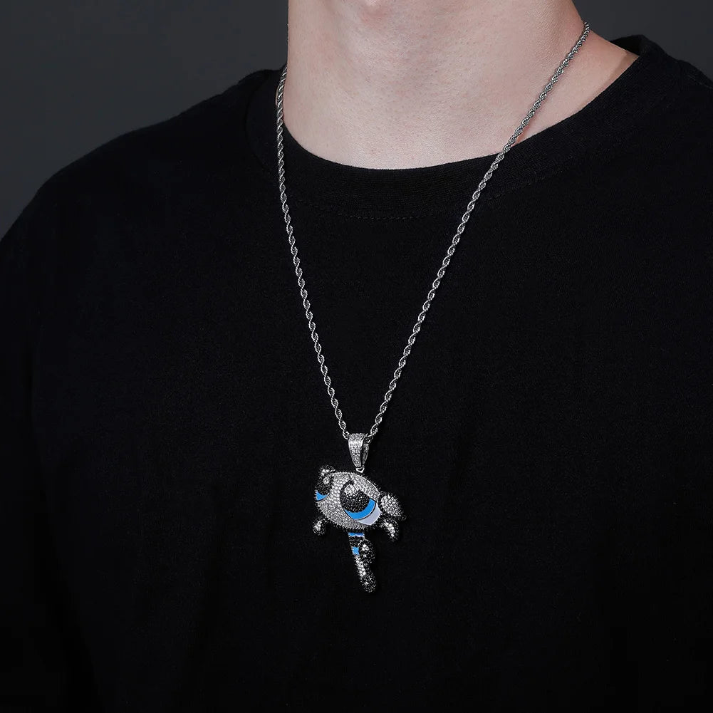 Custom Made Iced Out Chain Pendant Personalized Initial Letter Necklace 14k 18k Gold Plated Copper Hip Hop Charms Rapper Jewelry