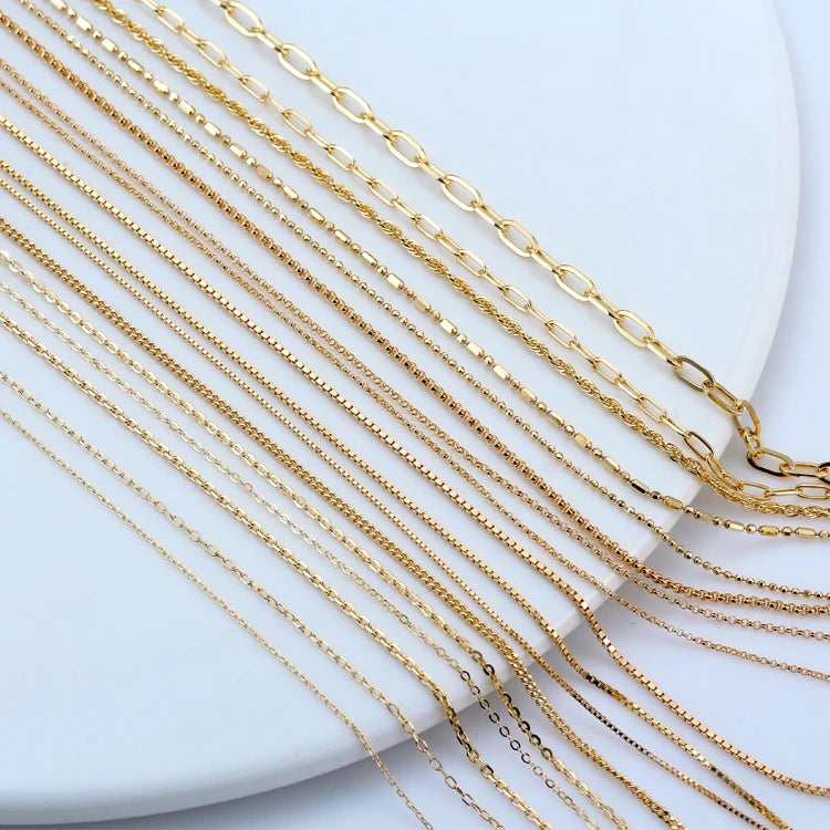 BSC-20 RINNTIN Wholesale 925 Sterling Silver Chains Gold Vermeil Jewelry