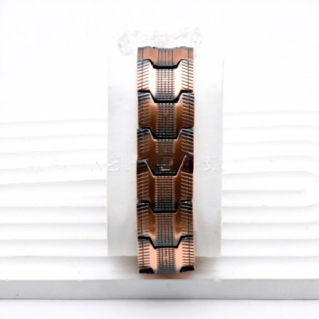 BioMagnetic Jewelry Classic Geometric Anniversary Vintage Solid Copper Magnetic Bio Bracelet Wristband for Unisex
