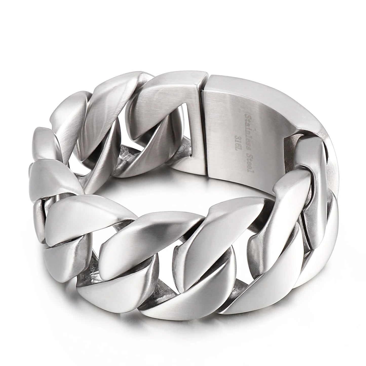 KALEN Jewelry Punk 24cm Different Texture 316L Stainless Steel  Bracelets Men
