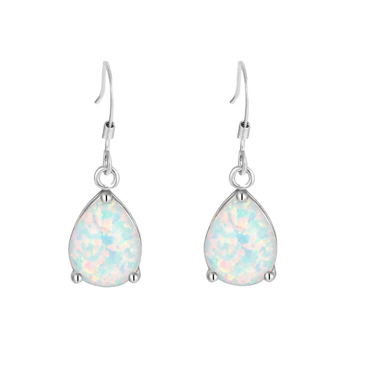 Aobao Style Water Drop Jewelry Opal Studs Cute Girls' Gem Jewelry