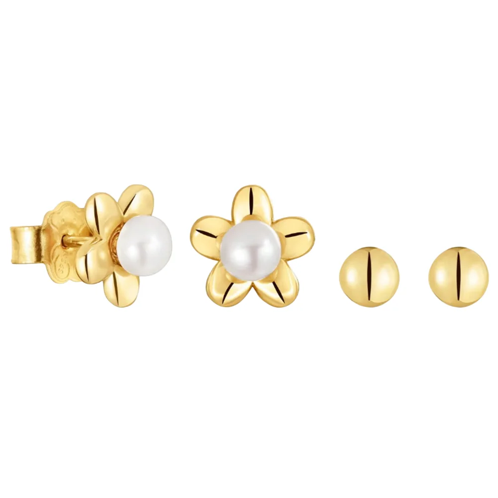 S&S Vintage Bear Drop Earrings with Imitation Pearl & Zircon — S&S Collection
