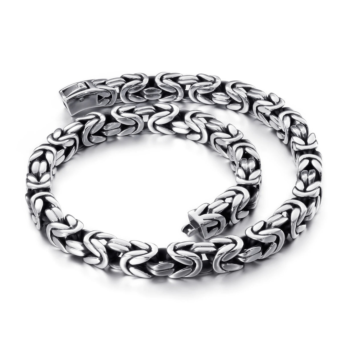 REBEL Hip-hop Charm Bracelet and Necklace Stainless Sets Men