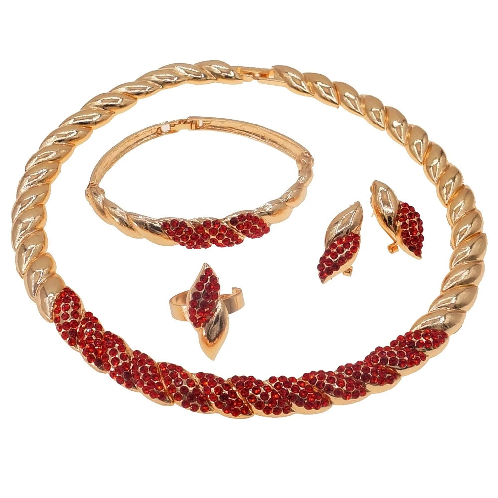 Zhuerrui Italiano Gold Designs Women Jewellery Set Party Fine Costume Jewelry Set Luxury Big Necklace Jewellery Sets HC21050414