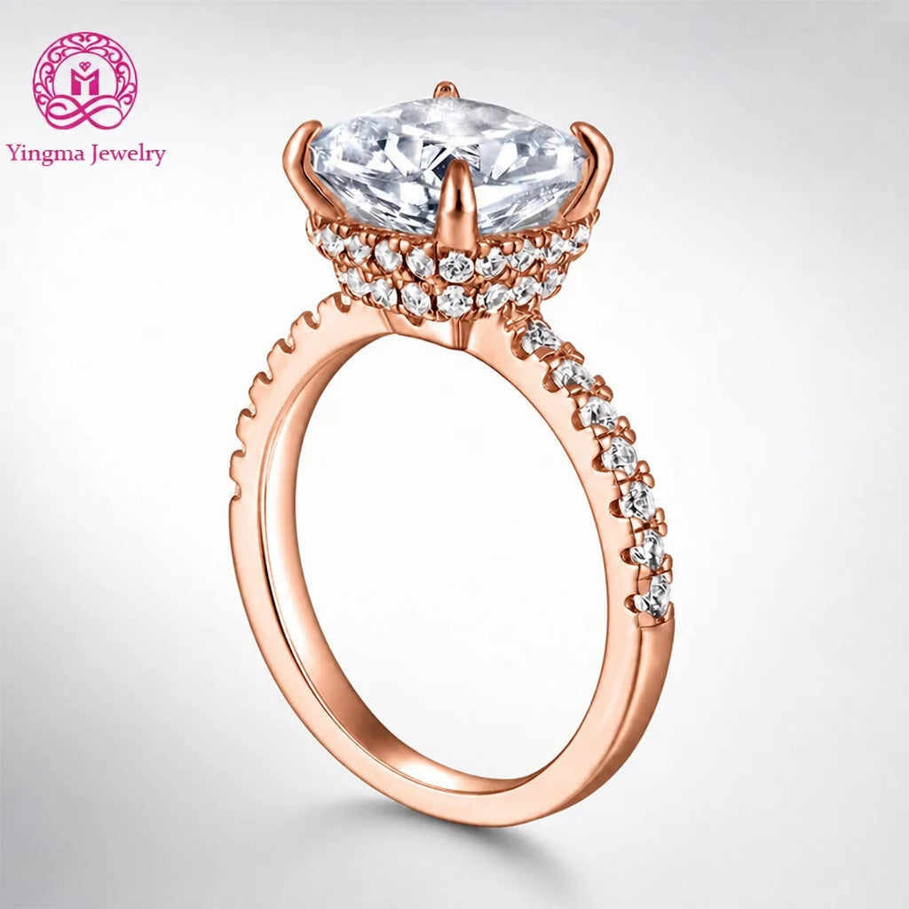 Gioiellieri Elegant Cushion Cut Lab Grown Diamond Ring IGI Certified 3ct E VS1 Clear Luminosity 9K 10K 14K 18K PT950 Women Fine Jewelry