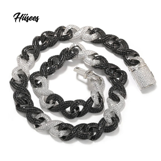 NEWLiFE BiG-BOSS Cuban Link Zircon Bracelet in Platinum Plated for Men & Women | Designer Hip-Hop Jewellery