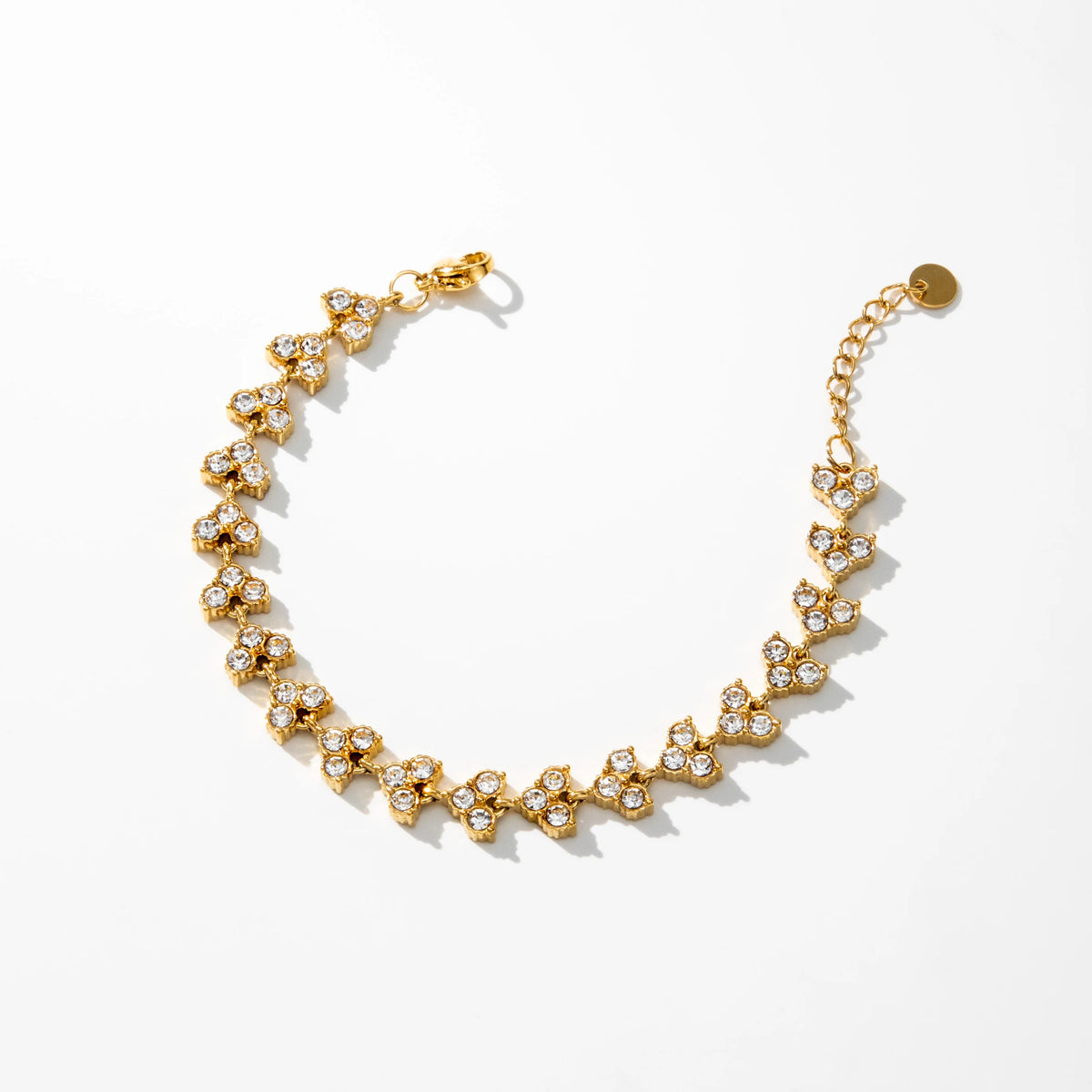 S&S 18K Gold Plated Geometric Zircon Jewellery Set | Necklace & Bracelet | S&S Collection