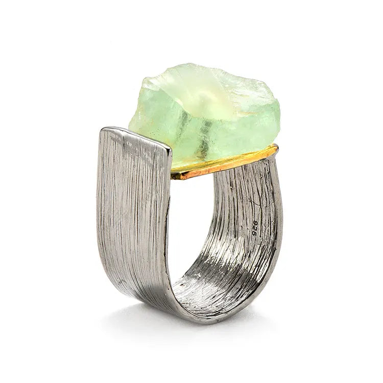 Fashionable Selling Custom Irregular Recycled Big Stone Rings